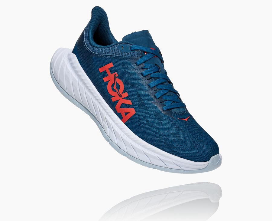 Zapatillas Running Hoka One One Mujer - Carbon X 2 - Azul Marino/Blancas - MNY021876